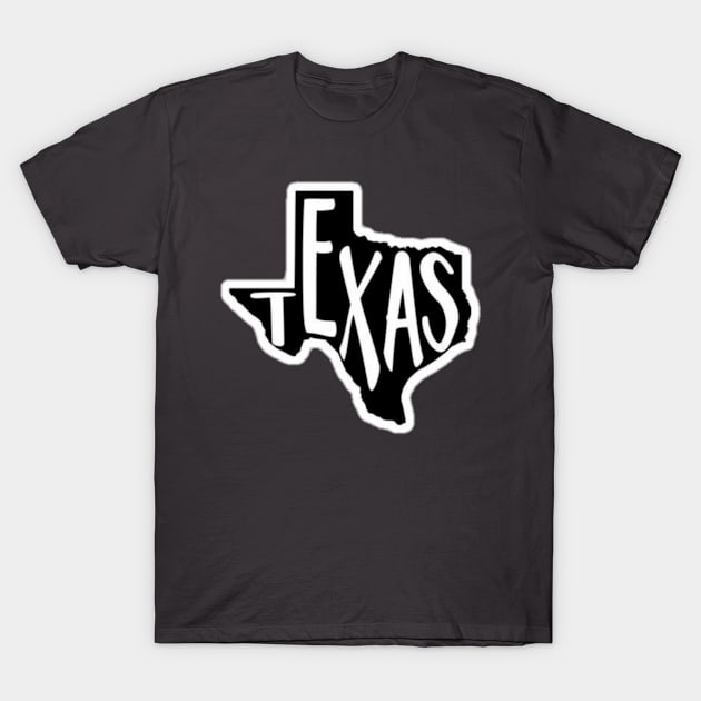 Black & White Texas T-Shirt by Wandering Barefoot